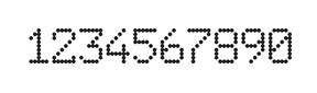 6×9数字点阵字体 ddN69AA1022