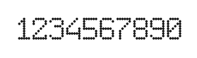 6×9数字点阵字体 ddN69AA1025
