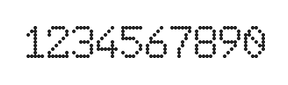 6×9数字点阵字体 ddN69AA1029