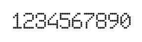 6×9数字点阵字体 ddN69AA1058