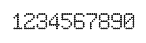 6×9数字点阵字体 ddN69AA1062