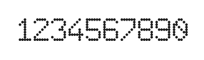 6×9数字点阵字体 ddN69AA1071