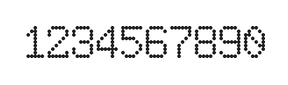6×9数字点阵字体 ddN69AA1079
