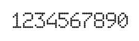 6×9数字点阵字体 ddN69AA1102