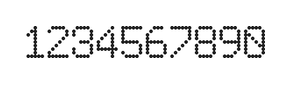 6×9数字点阵字体 ddN69AA1105
