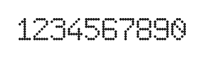 6×9数字点阵字体 ddN69AA1109