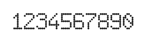 6×9数字点阵字体 ddN69AA1136