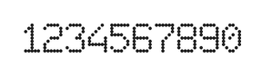 6×9数字点阵字体 ddN69AA1164