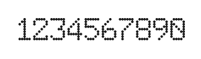 6×9数字点阵字体 ddN69AA1183