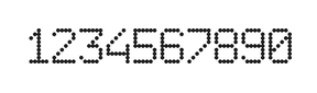 6×9数字点阵字体 ddN69AA1184