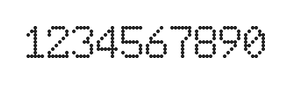6×9数字点阵字体 ddN69AA1186