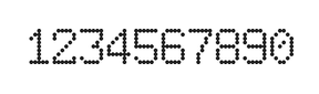 6×9数字点阵字体 ddN69AA1196
