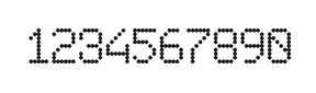 6×9数字点阵字体 ddN69AA1204