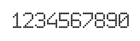 6×9数字点阵字体 ddN69AA1207