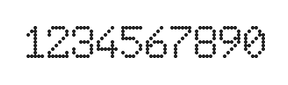 6×9数字点阵字体 ddN69AA1210