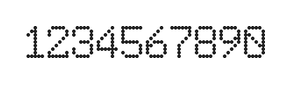 6×9数字点阵字体 ddN69AA1252