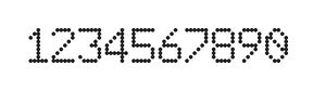 6×9数字点阵字体 ddN69AA1274