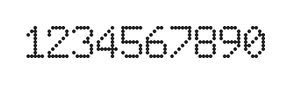 6×9数字点阵字体 ddN69AA1318