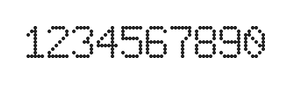 6×9数字点阵字体 ddN69AA1340