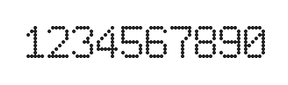 6×9数字点阵字体 ddN69AA1484