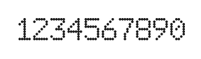 6×9数字点阵字体 ddN69AA1621