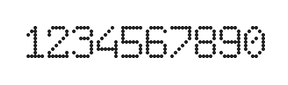 6×9数字点阵字体 ddN69AA1635
