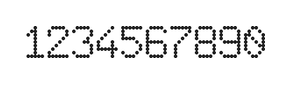 6×9数字点阵字体 ddN69AA1642