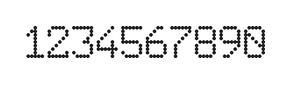 6×9数字点阵字体 ddN69AA1684