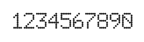 6×9数字点阵字体 ddN69AA1722