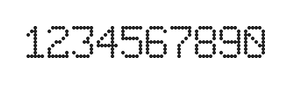 6×9数字点阵字体 ddN69AA1725