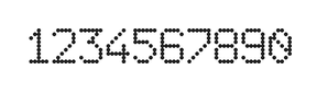 6×9数字点阵字体 ddN69AA1834