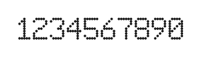 6×9数字点阵字体 ddN69AA1849