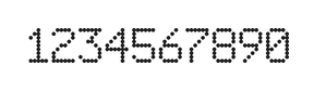 6×9数字点阵字体 ddN69AA1886