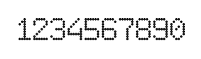 6×9数字点阵字体 ddN69AA1891