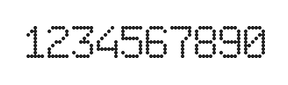 6×9数字点阵字体 ddN69AA1973