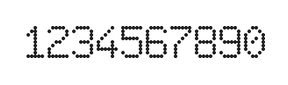 6×9数字点阵字体 ddN69AA1981