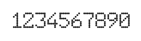 6×9数字点阵字体 ddN69AA1999