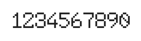 6×9数字点阵字体 ddN69AB0072