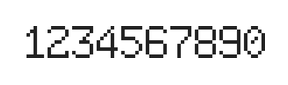 6×9数字点阵字体 ddN69AB0107