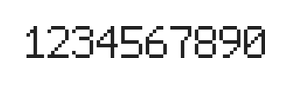6×9数字点阵字体 ddN69AB0118