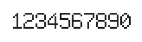 6×9数字点阵字体 ddN69AB0196