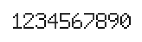 6×9数字点阵字体 ddN69AB0214