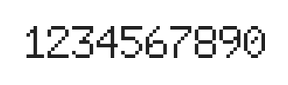 6×9数字点阵字体 ddN69AB0250