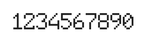 6×9数字点阵字体 ddN69AB0607