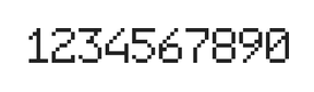 6×9数字点阵字体 ddN69AB0806