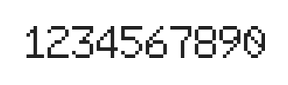 6×9数字点阵字体 ddN69AB0905