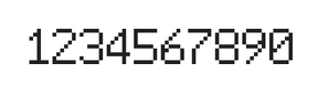 6×9数字点阵字体 ddN69AB0906