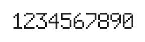 6×9数字点阵字体 ddN69AB0915