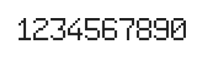 6×9数字点阵字体 ddN69AB0926