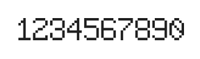 6×9数字点阵字体 ddN69AB0933